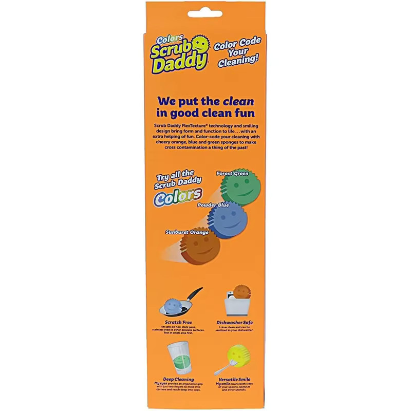Scrub Daddy Smile Temperatursensor-Schwamm 6er-Pack doppelseitiger magischer Reinigungsschwamm - Bild 2