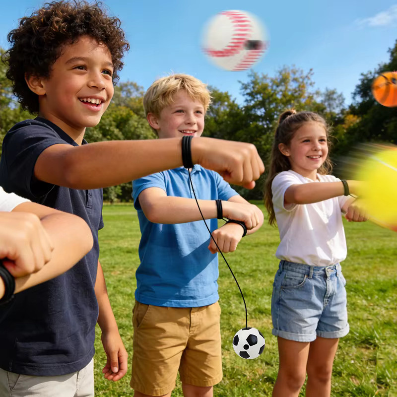xunyihappy Reaktionstraining-Set, 4-teiliges Set, Hüpfball und Handgelenkschlaufe - Bild 4
