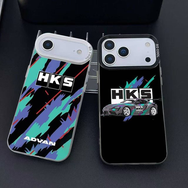 Sportwagen h-HKS JDMlogo Handyhülle für Apple iPhone 12 13 14 15 16 17 Pro Max Plus mit Plating-Schutz in Multicolour - Bild 1