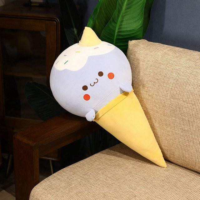 Kawaii Eiscreme Plüschtier als weiches Kuscheltier in Form einer Eistüte, Mehrfarbig, Höhe: 70 cm - Bild 1