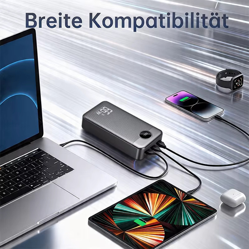 Cohana Powerbank 50000mAh mit 66W Superschnellladefunktion in Schwarz für iOS und Android - Bild 2