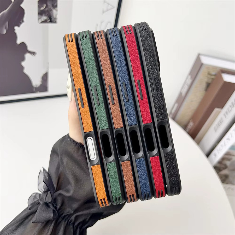 Xeber Leder-Telefonhülle mit Lammfell-Design für iPhone 11 bis iPhone 17 Pro Max Plus, Farbe: Braun, stoßfeste Abdeckung mit Objektivschutz - Bild 2