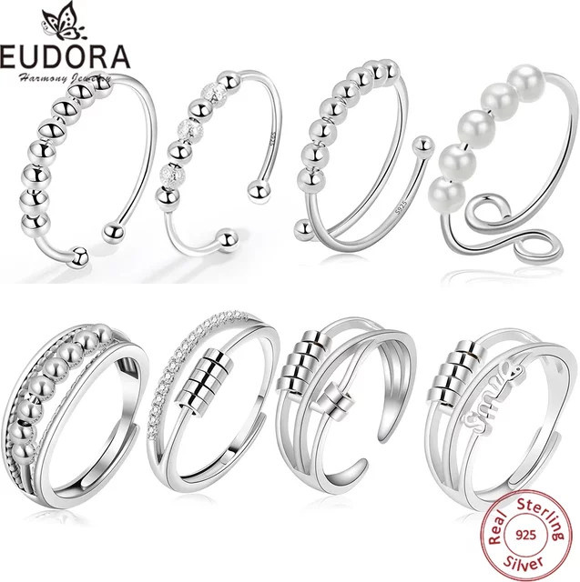 Eudora Anti-Stress-Ring, 925 Silber, Damen - Bild 1