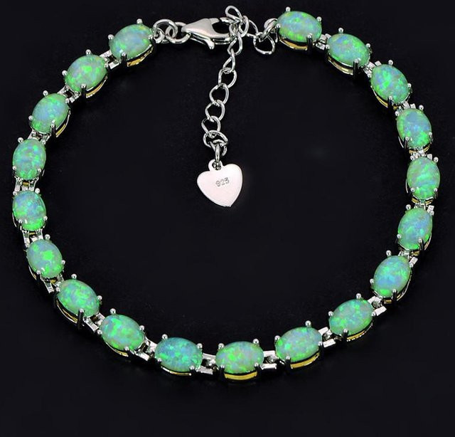 Xia Wei Armband, 925 Silber, Zirkonia, grün, Damen, 18 cm - Bild 1