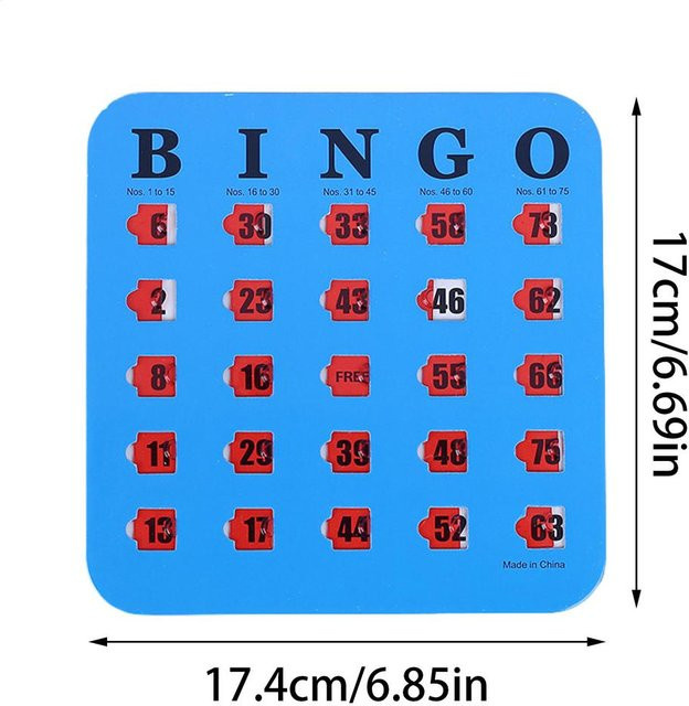 Femme Couture Schiebe-Bingo-Spielkarten, Partyspiel, Blau, 5-teiliges Set, ab 14 Jahren - Bild 1