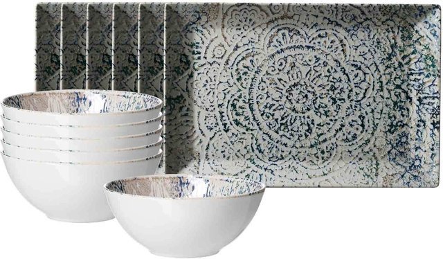 Ritzenhoff & Breker Brunch-Set Luigi 12er Set aus Glas und Keramik in Multicolour - Bild 1