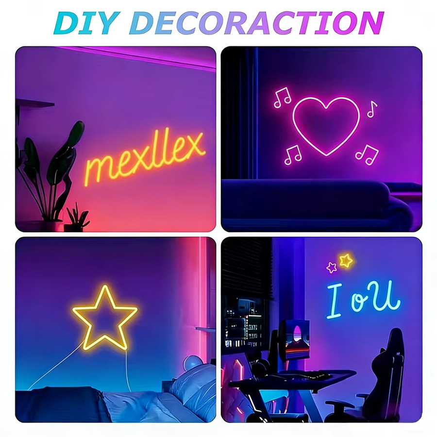 Flexible RGB LED Neon Flex Lichterkette mit App- und Fernbedienung, Wasserdichte Multicolour Neon-Lichterkette für Garten und Party mit Musik-Synchronisation - Bild 3