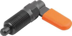 KIPP Sperrriegel M10 x 1 D=5 SW10 Form C mit Kappe in Blaugrau - Bild 1