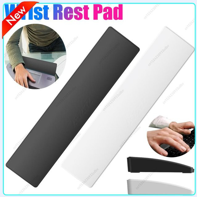 Ergonomische Tastatur-Handballenauflage aus Memory Foam und PU-Leder in Schwarz mit 8 Grad Neigung für 81 Tasten TKL-Tastaturen - Bild 1