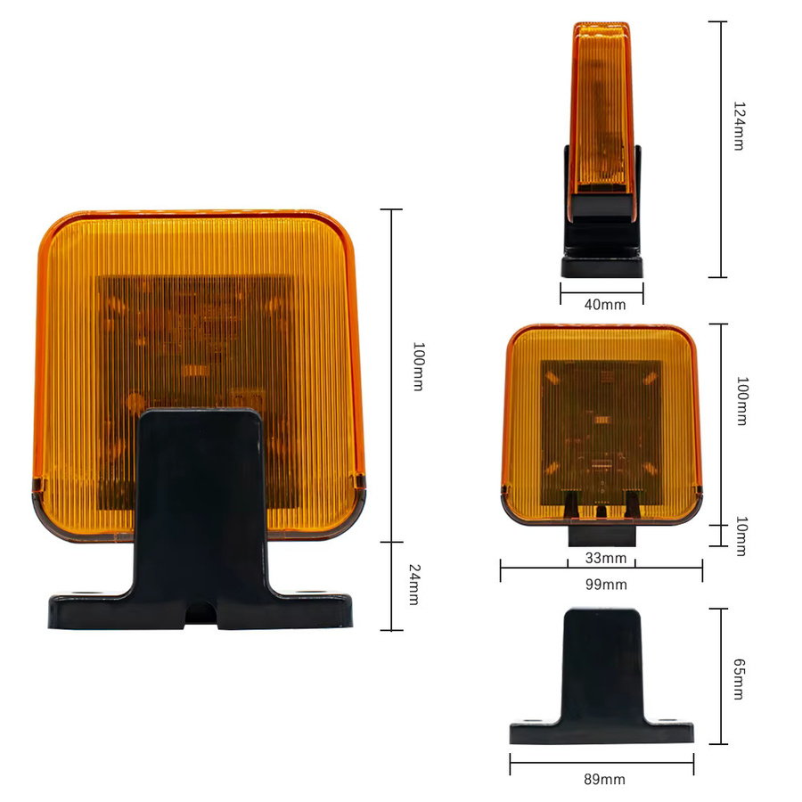 Scimagic-RC LED Signal Warnlampe mit Stroboskop-Funktion für Außenbereiche, Gelb, Wandmontage, 12V-256V 220V - Bild 6