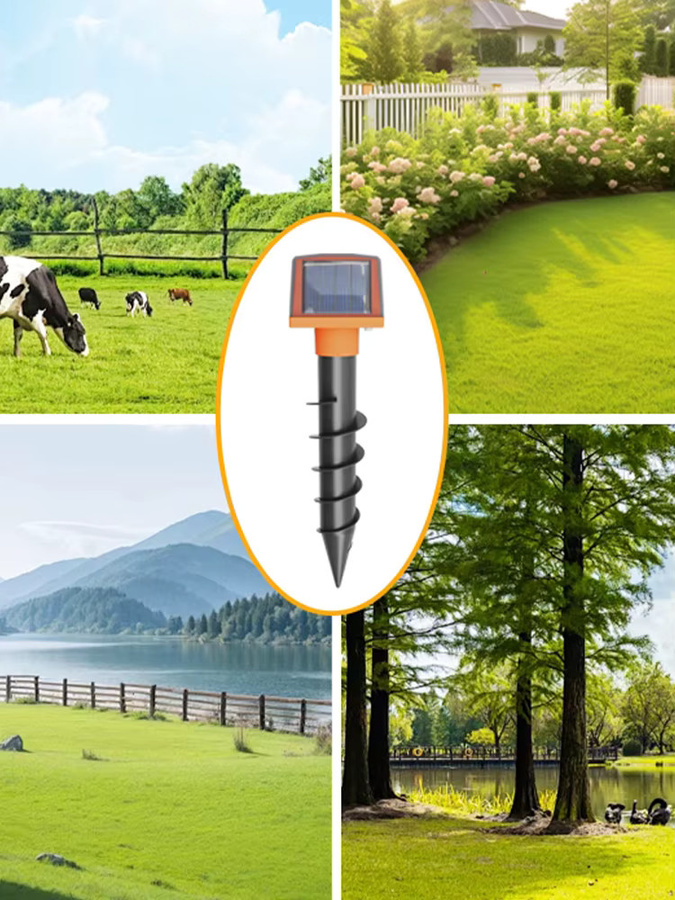 SAIJZEK Solarbetriebener Rattenvertreiber für den Außenbereich IP66 mit Maulwurf- und Schlangenabwehr für Garten und Hof - Bild 6