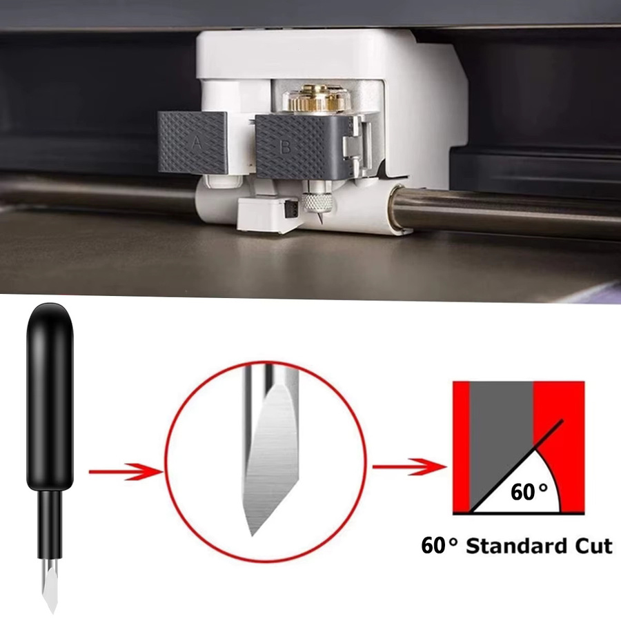 10 Stück Cricut 60-Grad-Schneideklingen in Schwarz für Cricut Explore 3, Air 2, Air, One sowie Cricut Maker 3 und Maker aus Stahl - Bild 3