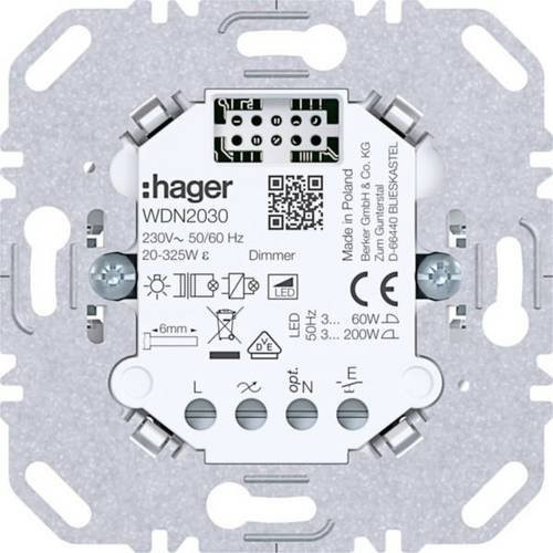 Hager WDN2030 Tastdimmer für LED in Weiß - Bild 1