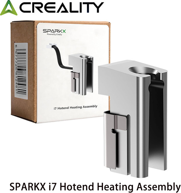 Creality SPARKX i7 Hotend-Heizbaugruppe mit 50W Hochleistungsheizung für 300 °C Hochtemperaturdruck in Silber - Bild 1