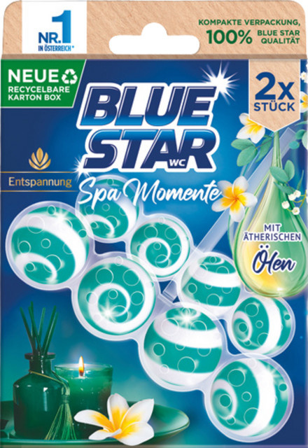 Blue Star Spa Momente Entspannung WC-Einhänger, 104g, mit ätherischen Ölen - Bild 1