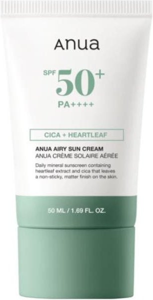 Anua Airy Sonnencreme LSF 50+, 50 ml, für empfindliche Haut - Bild 1