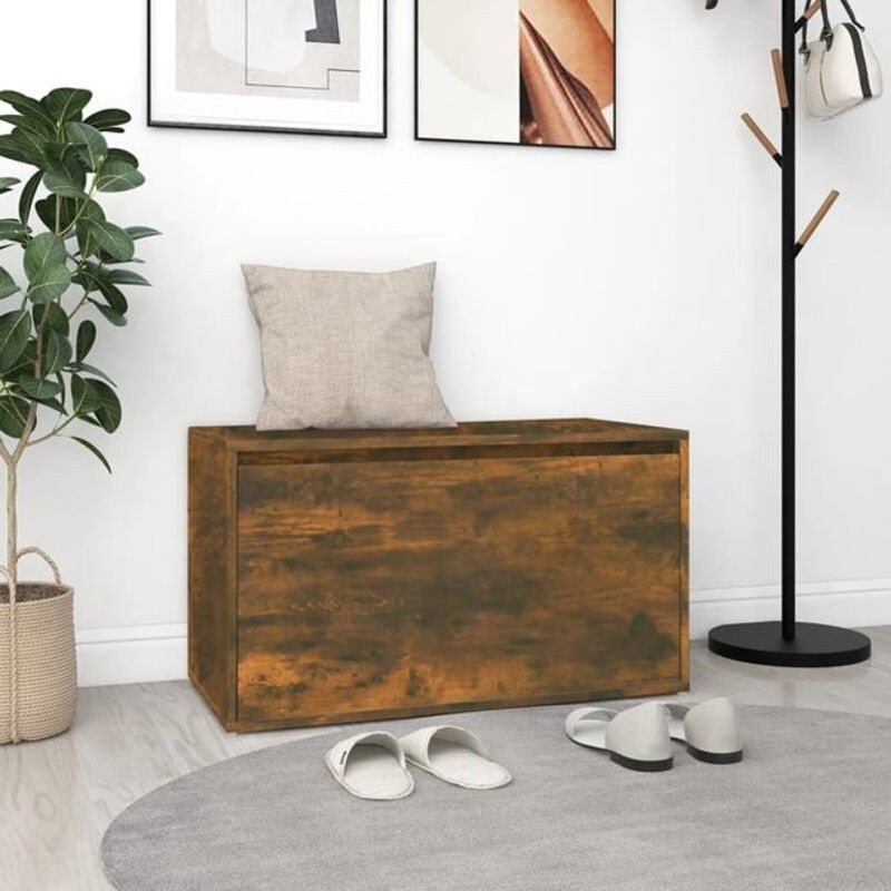 Moderne Flurbank Vidaxl aus Holzwerkstoff in Braun, B/T/H: 80 x 40 x 45 cm - Bild 1