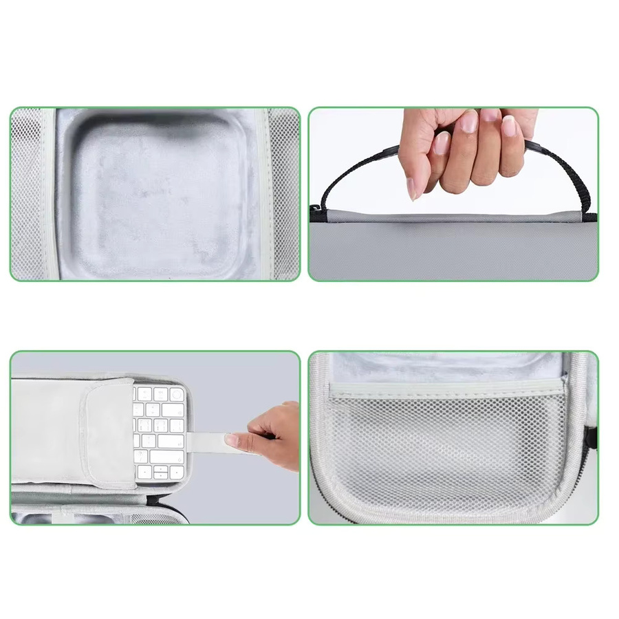 Hartschalen-Aufbewahrungstasche für Apple Mac Mini M4/M4 Pro inklusive Tastatur-Organizer in Grau - Bild 5