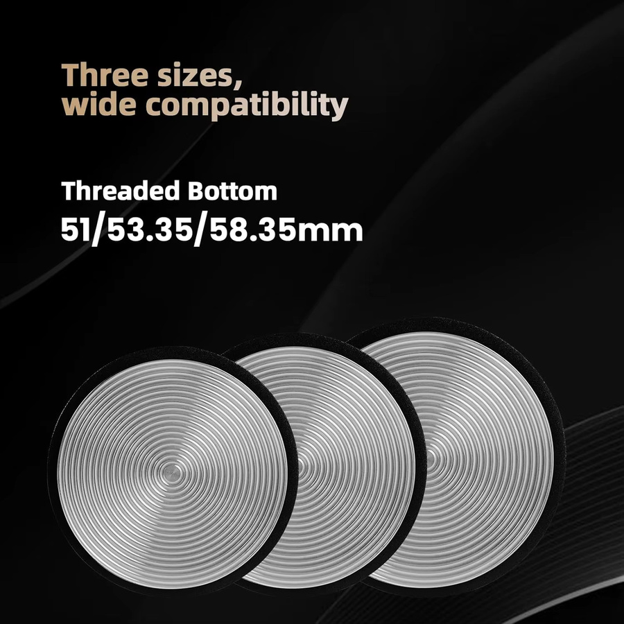 MHW-3BOMBER Espresso-Stampfer aus Edelstahl mit 2 Federn in Silber für 51 mm, 53,35 mm oder 58,35 mm Durchmesser - Bild 4