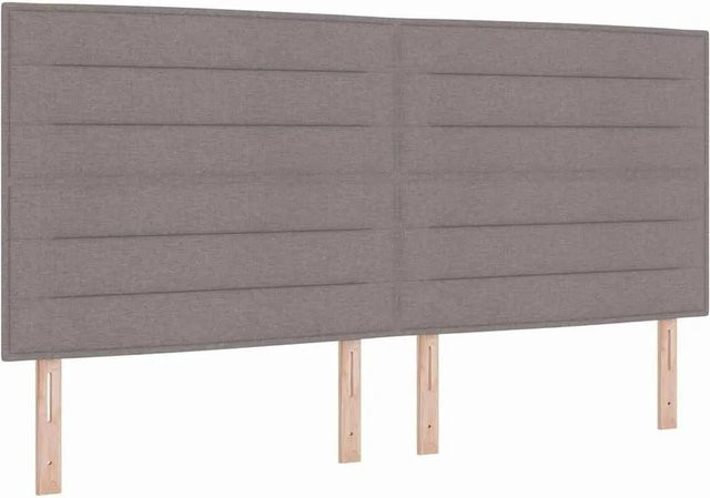 vidaXL Kopfteil aus Kunstleder in Taupe, modernes gepolstertes Kopfteil für dein Schlafzimmer, Breite: 200 cm - Bild 1