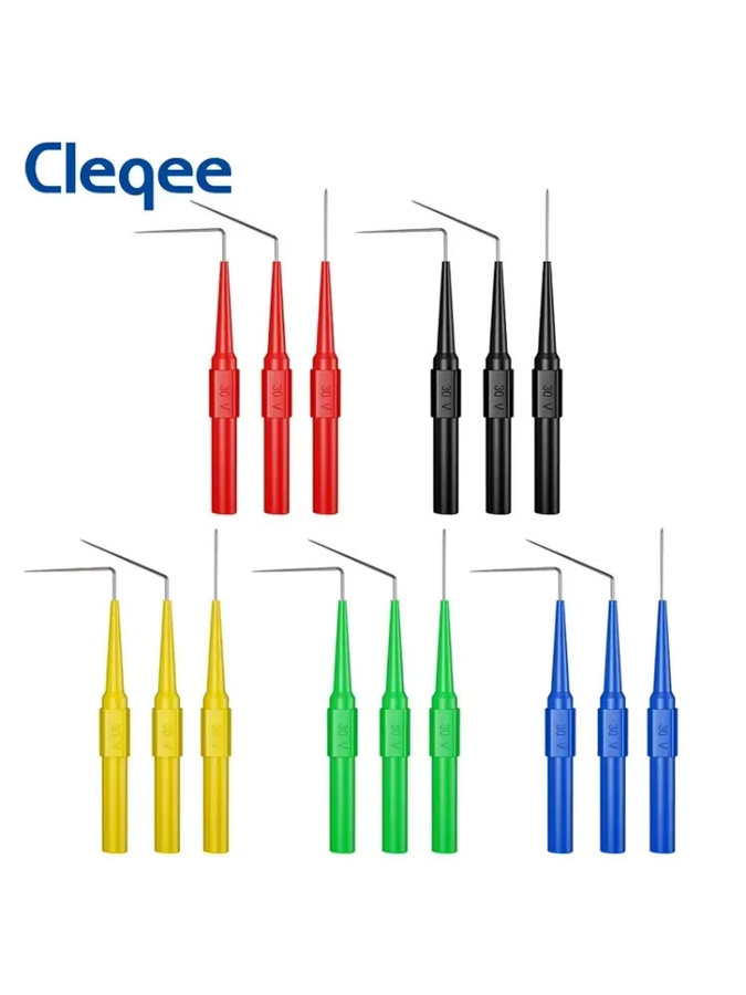 Cleqee P5007 Pro 15-teiliges Rückproben-Set mit Testsonden, 4mm Buchse und 3 Arten Drahtdurchdringungsnadeln für Akupunktur-Autowerkzeug-Anwendungen, 30V - Bild 3