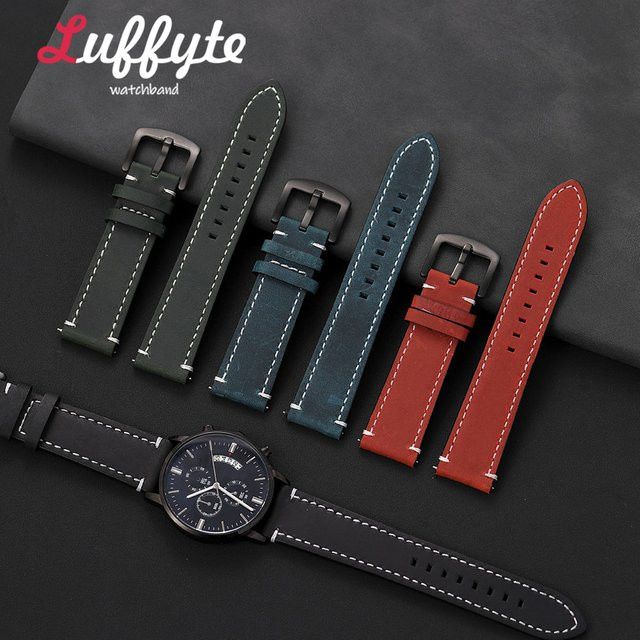 luffyte Uhrenarmband Leder, Retro, Unisex - Bild 1