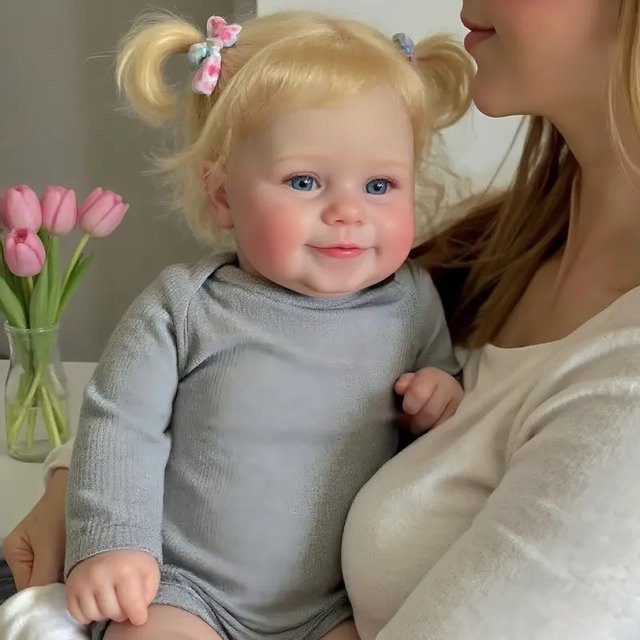 NPK Maddie Silikon-Reborn-Puppe, Silikon, Grau - Bild 1
