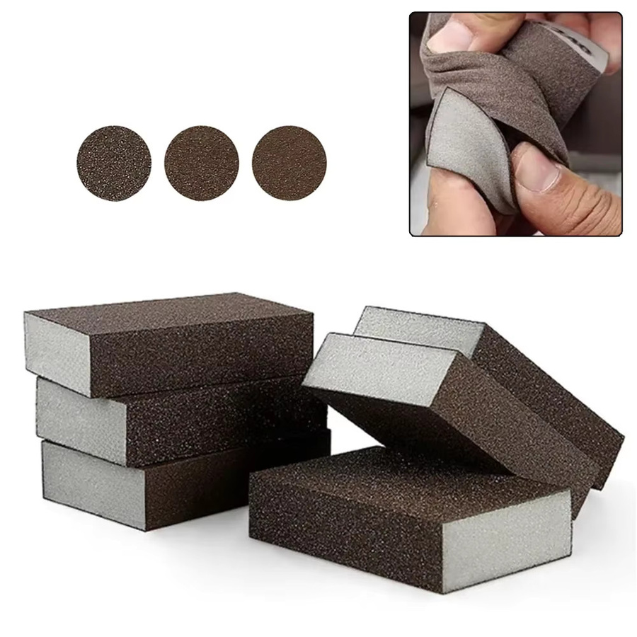 2er-Set VIBRATITE Schleifschwamm-Blöcke mit Körnungen von 60 bis 320 Grit zum Schleifen und Polieren von Metall, Holz und Möbeln - Bild 5