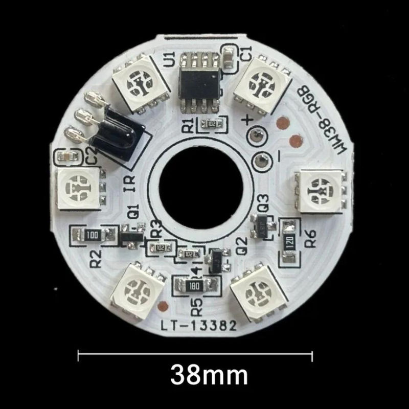 Zhen Qin Global RGB LED-Lampenplatine mit 24-Tasten-Infrarot-Fernbedienung, 3W, Multicolour, Durchmesser: 31 mm - Bild 8