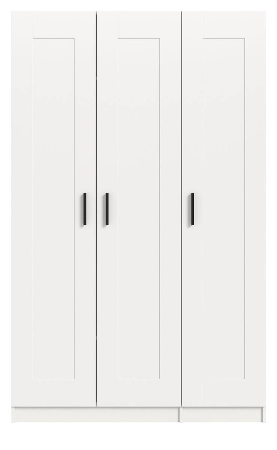 Kleiderschrank Jondal 3-türig in Weiß, B/H: 120 x 194 cm - Bild 2