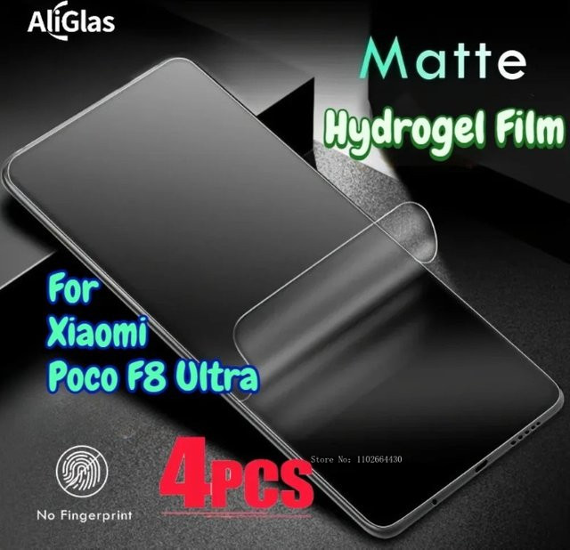 4er-Pack matte Hydrogel-Displayschutzfolie für Xiaomi Poco F8 Ultra - Bild 1