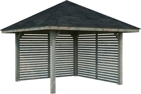 PALMAKO Pavillon Bianca Set 102 aus Fichtenholz in Grau, B/T/H: 300 x 300 x 319 cm - Bild 1