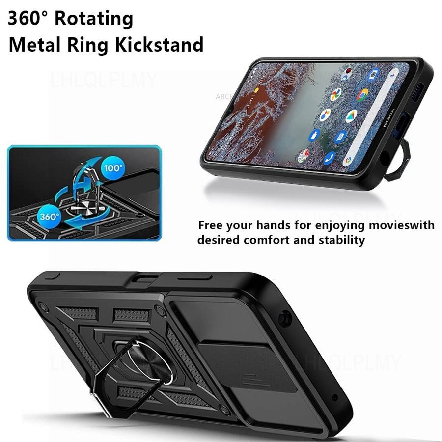 Nokia Armor Hybrid Ring Schutzhülle für G11 G21 G20 G10 C10 C20 C30 X100 5G in Schwarz - Bild 5