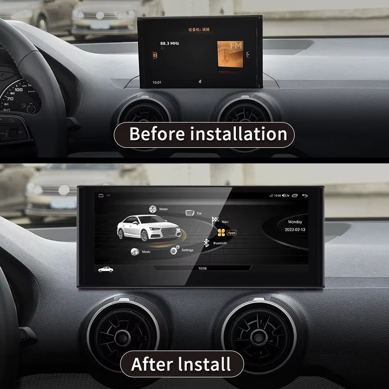 STWEI Android 13 Multimedia-Navigationssystem mit GPS und Carplay für Audi Q2 (Baujahre 2018-2021), 10,25 Zoll, Schwarz - Bild 2