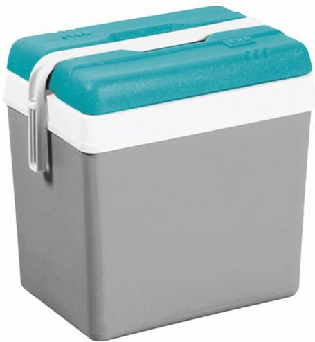Kühlbox Grau/Weiß mit blauem Deckel, 24 l - Bild 1