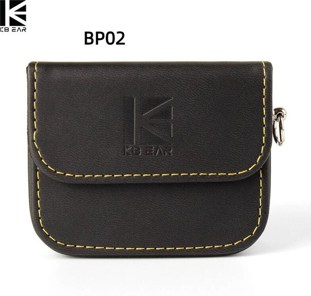KBEAR BP02 Kopfhörer-Etui aus PU-Leder in Schwarz für tragbare Hifi-Sport-Ohrhörer - Bild 1