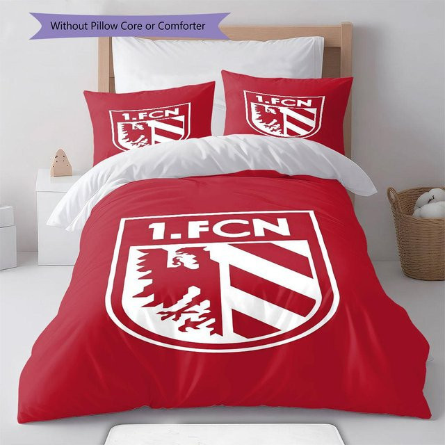 FCN Bettwäsche Set mit Bettbezug und 2 Kissenbezügen, Rot, B/H: 135 x 200 cm - Bild 1