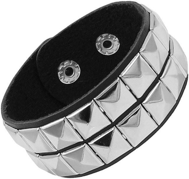 Perfect Family Nietarmband, Leder, Schwarz, Damen, Punk Stil - Bild 1