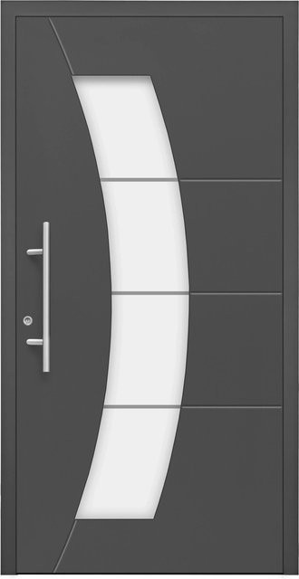 Splendoor Aluminium Sicherheitshaustür Moderno RC3 M340 Premium in Anthrazit mit Glaseinsatz, B/H: 110 x 210 cm, Anschlag Links - Bild 1