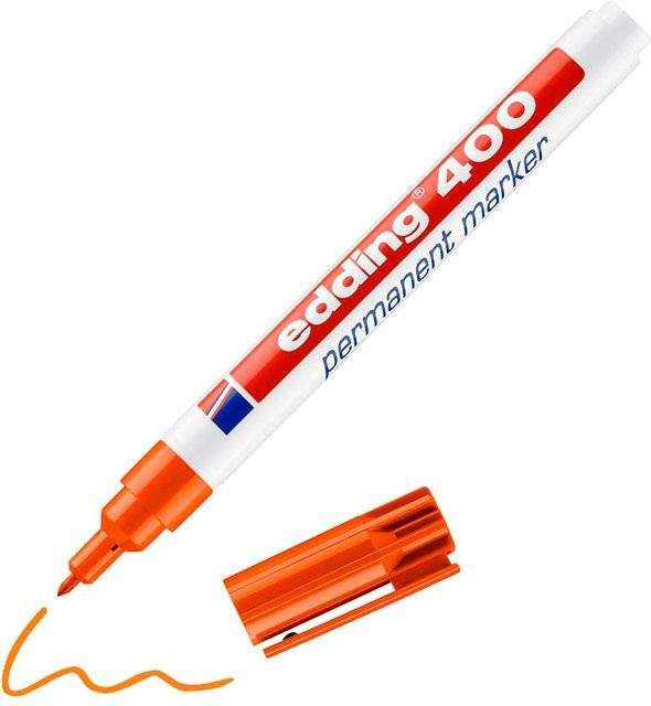 edding 400 Permanent-Marker in Orange mit feiner Spitze - Bild 1