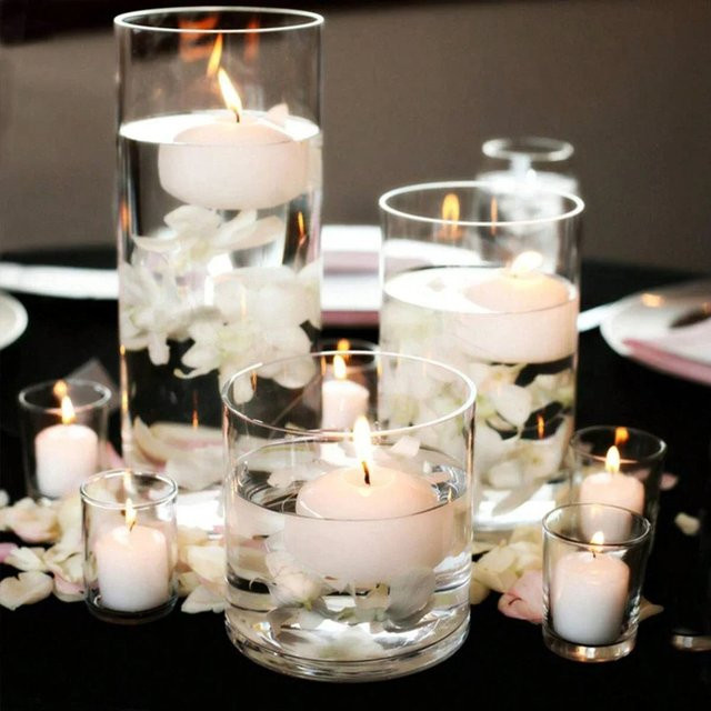 YOCITY Zylinder Glas Kerzenständer Transparent für Hochzeit und Tischdekoration - Bild 1