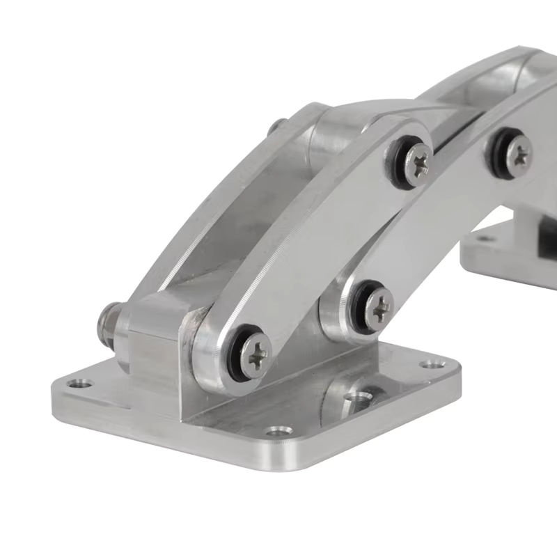 AUTOVIC Versteckte Scherenscharnier-Basishalterung aus Aluminium in Silber, 90 Grad einstellbar mit Edelstahl-Hardware und Nylon-Wellenbuchsen - Bild 3
