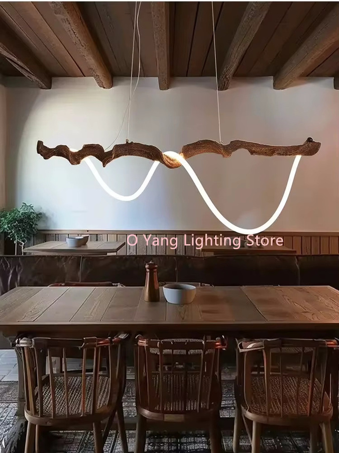 JIANKEXING LED Pendelleuchte im Minimalist Retro Design als Ast Kronleuchter, Länge: 95 cm - Bild 5