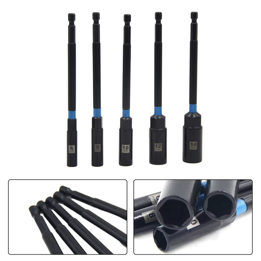 DAZZLEEX Sechskantmutter Bohrer Adapter Set mit Verlängerungshülsen 6-14mm für Bohrmaschinen - Bild 3