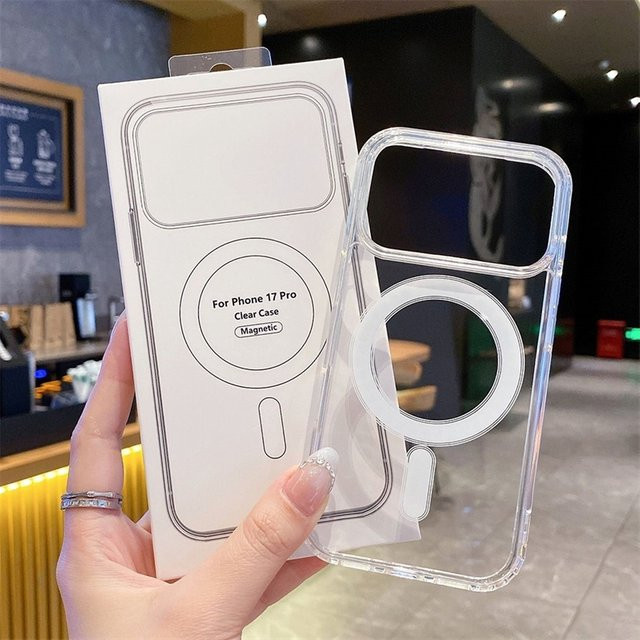 RPKKS MagSafe Magnetische Schutzhülle für iPhone 11 bis 17 Pro Max, Transparente Harte Rückseite - Bild 1