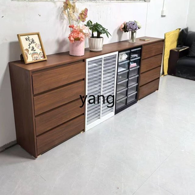 Ltt Maniküre-Schrank aus massivem Holz in Braun mit Regalböden und Scharniertüren - Bild 1