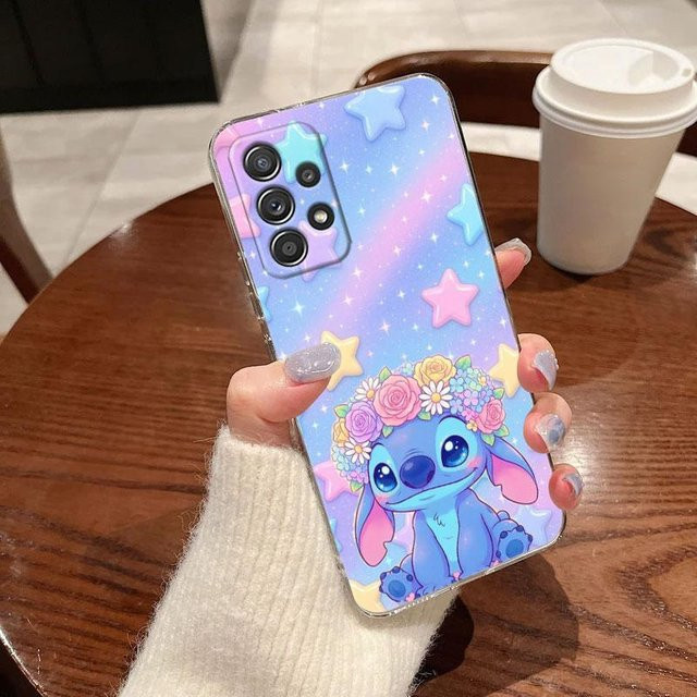 Disney Stitch Klare Hülle für Samsung Galaxy A-Serie, Weiche Stoßfeste Abdeckung, Multicolour - Bild 1