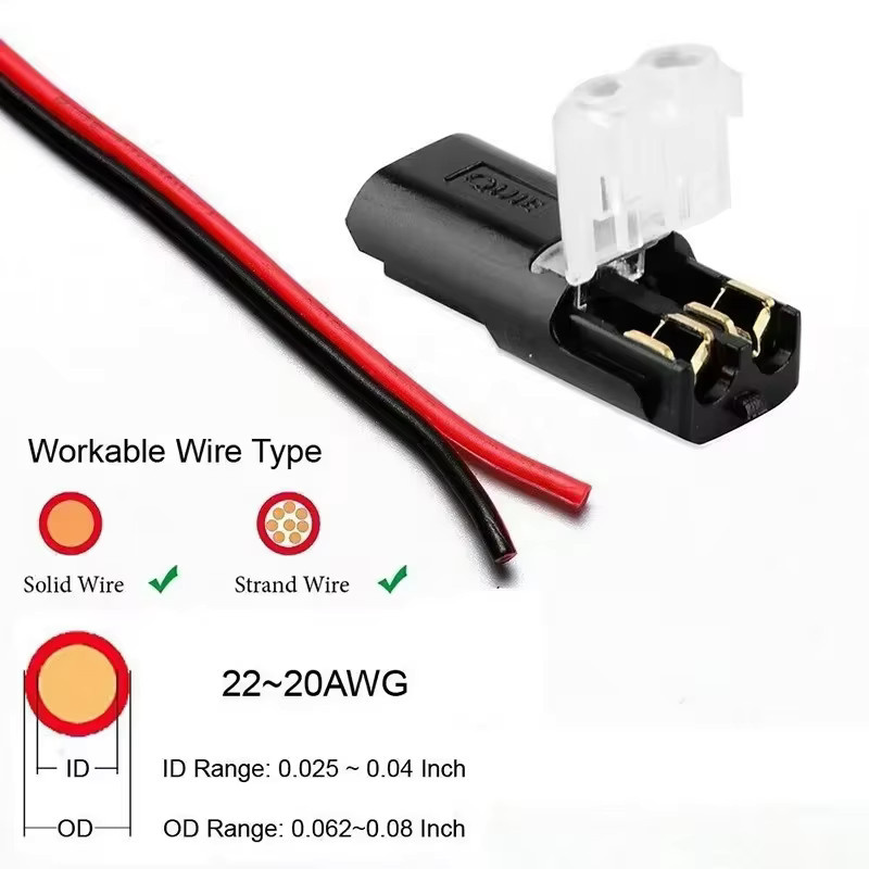 JORPETS 100 Stück 2-Pin Automobil Steckverbinder Wasserdichte Elektrische Terminal Anschlüsse für Kabel und Drähte - Bild 3