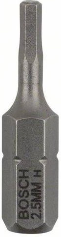 Bosch Sechskant-Bit 2,5 mm extra hart aus Edelstahl, 3er-Set, grau - Bild 1