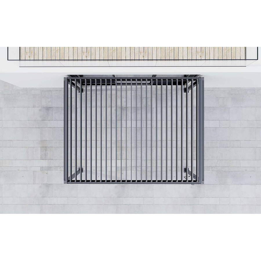 Pergola aus Stahl in Anthrazit B/H/L: 296 x 247 x 389 cm - Bild 2